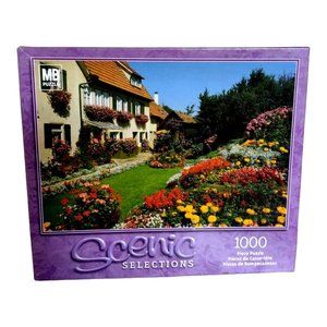 MB Puzzle Scenic Selections Home & Flower Garden Owen Germany 1000pc Puzzle